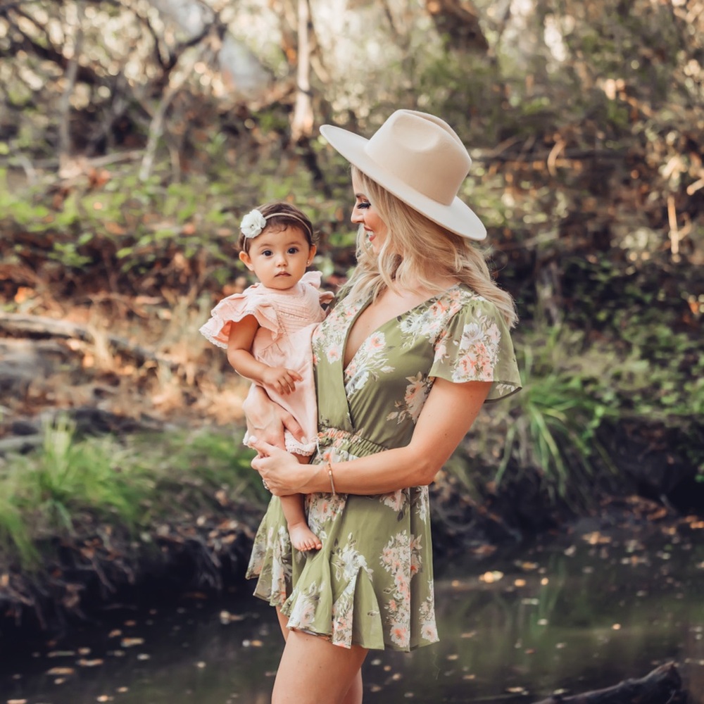 VICI Floral Green Cropped Jumpsuit